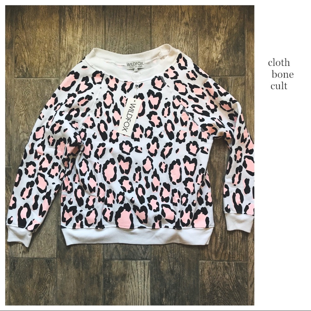 ✨NWT✨ WILDFOX💋🦊 Leopard Print SWEATSHIRT